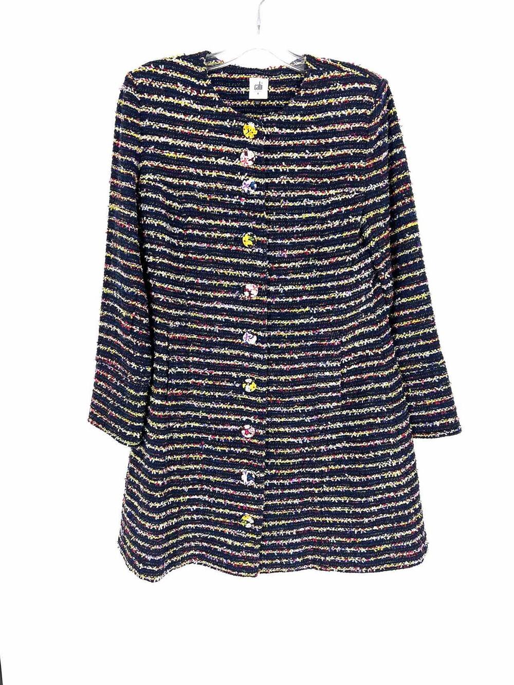 Cabi Size 8 Navy/Multi Tweed Designer Jacket